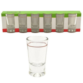 Kieliszki do wódki 25ml 6szt X Zloty pasek